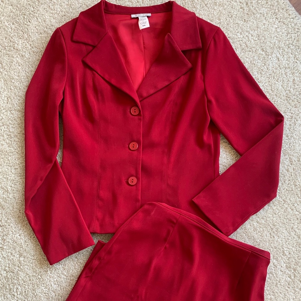 Crimson Skirt Suit (2 piece)
